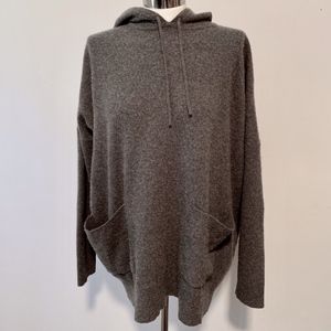 DKNY Hooded Pullover Tunic Sweater Wool/Cashmere